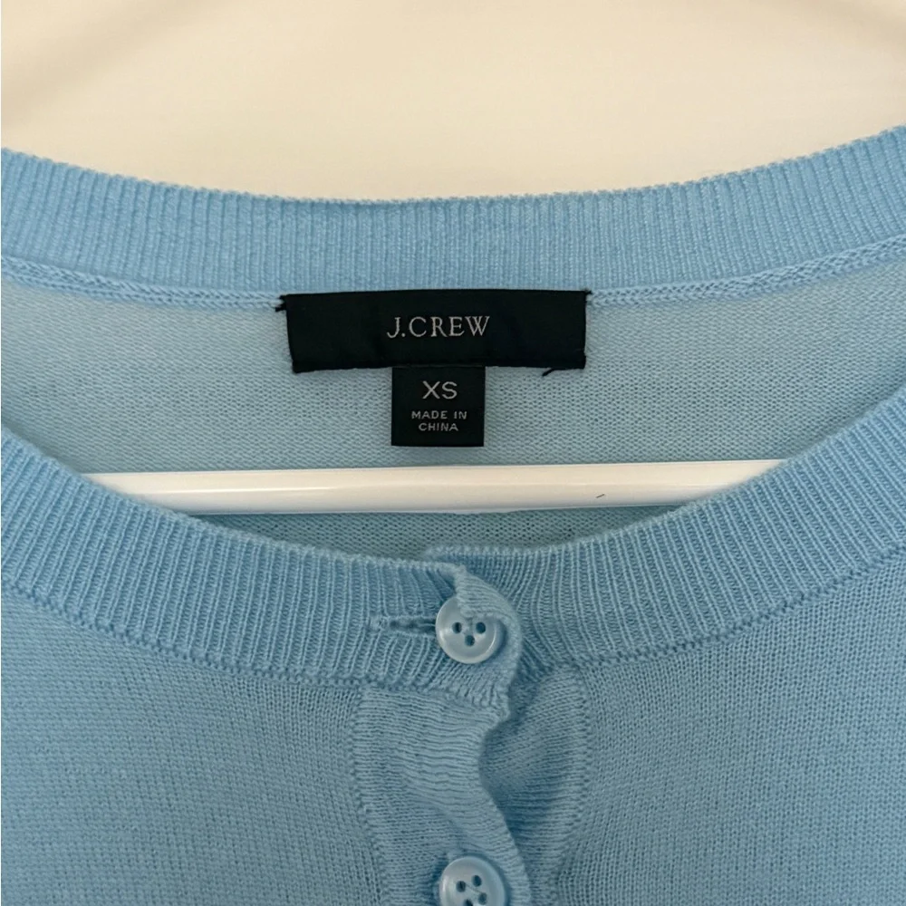 J. Crew Sky Blue Button-Up Cardigan